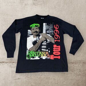 Vintage‎ Carlos Santana Dance Of The Rainbow Serpent 1996 T Shirt Puff Print LS
